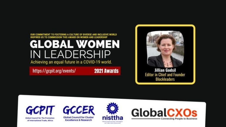 Blockleaders editor Jillian Godsil nominated for Global Women in Leadership Awards 2021