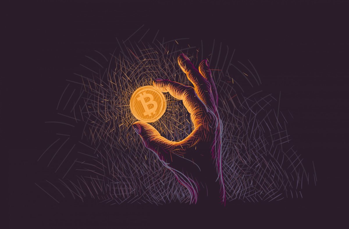 Got the whole bitcoin in his hand.